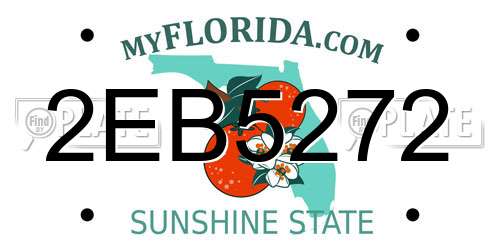 2EB5272 Florida License Plate