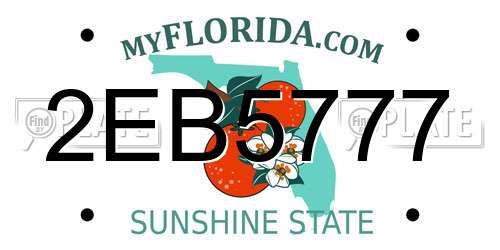 2EB5777 Florida License Plate