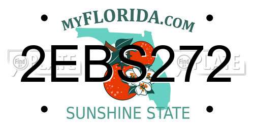 2EBS272 Florida License Plate