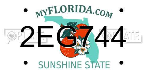 2EG744 Florida License Plate