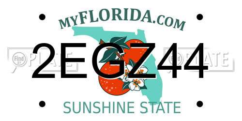 2EGZ44 Florida License Plate