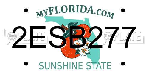 2ESB277 Florida License Plate