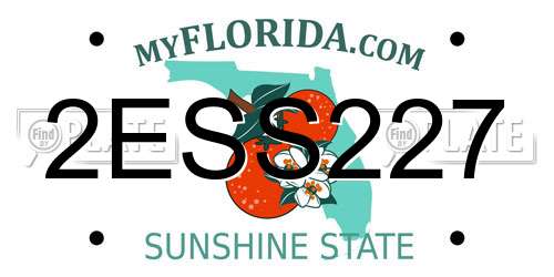 2ESS227 Florida License Plate