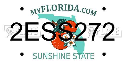 2ESS272 Florida License Plate