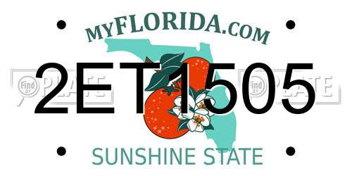 2ET1505 Florida License Plate