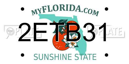 2ETB31 Florida License Plate
