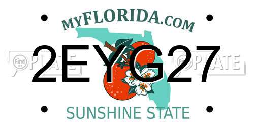 2EYG27 Florida License Plate