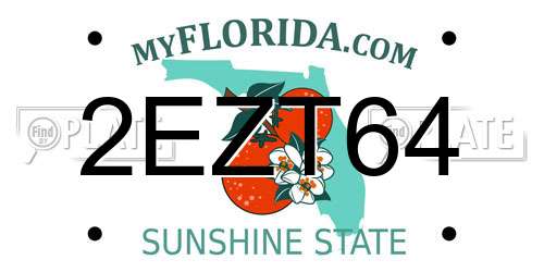 2EZT64 Florida License Plate