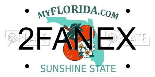 2FANEX Florida License Plate