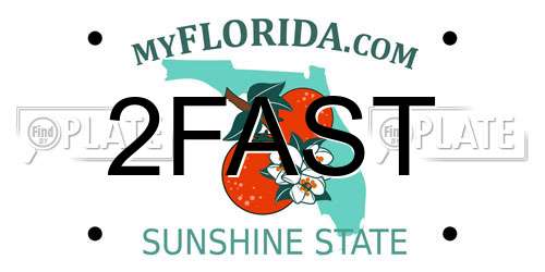 2FAST Florida License Plate