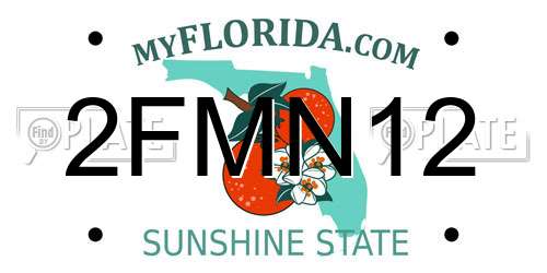 2FMN12 Florida License Plate