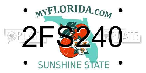 2FS240 Florida License Plate