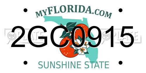 2GC0915 Florida License Plate