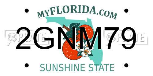 2GNM79 Florida License Plate