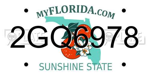 2GQ6978 Florida License Plate