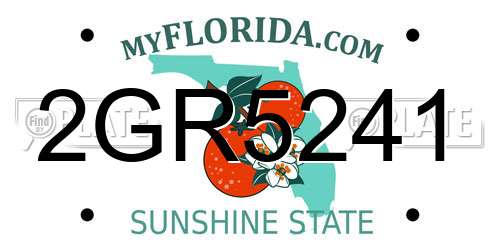 2GR5241 Florida License Plate