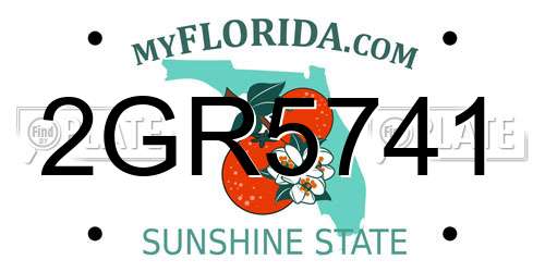 2GR5741 Florida License Plate
