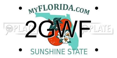 2GWF Florida License Plate