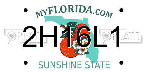2H16L1 Florida License Plate