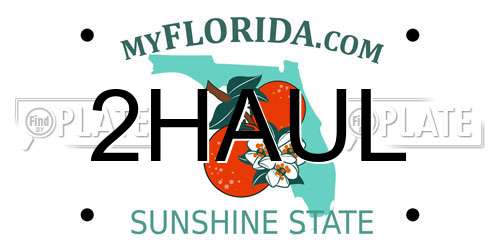 2HAUL Florida License Plate