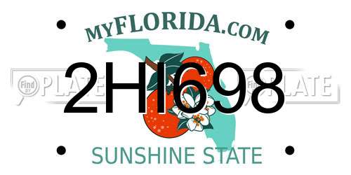 2HI698 Florida License Plate