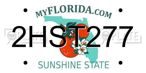 2HST277 Florida License Plate