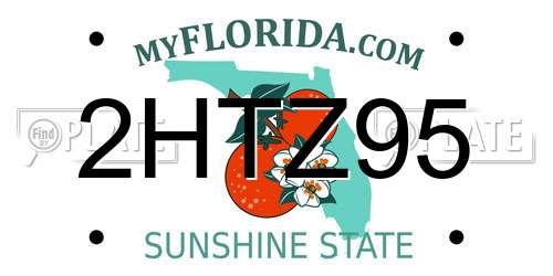 2HTZ95 Florida License Plate