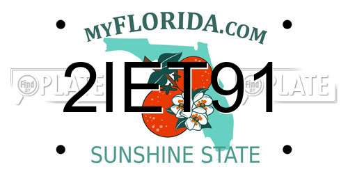 2IET91 Florida License Plate