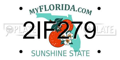 2IF279 Florida License Plate