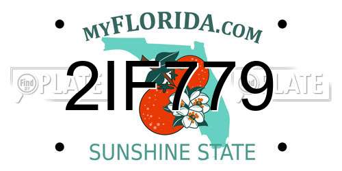 2IF779 Florida License Plate