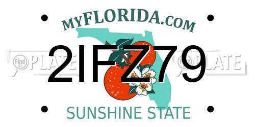2IFZ79 Florida License Plate
