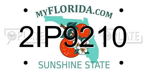2IP9210 Florida License Plate
