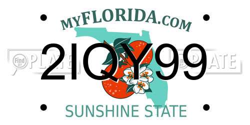 2IQY99 Florida License Plate