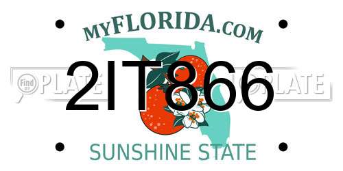 2IT866 Florida License Plate