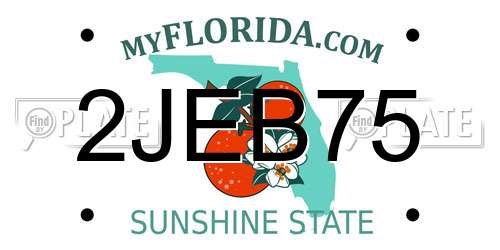 2JEB75 Florida License Plate