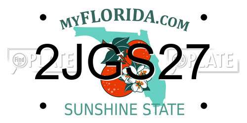 2JGS27 Florida License Plate
