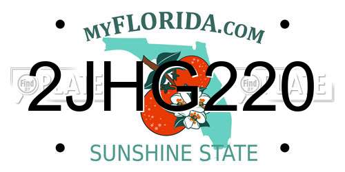 2JHG220 Florida License Plate