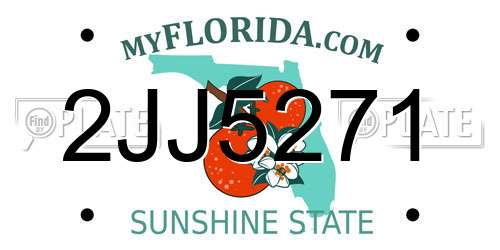 2JJ5271 Florida License Plate