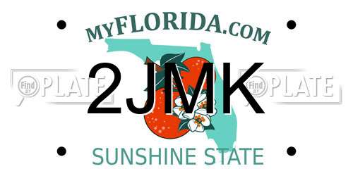 2JMK Florida License Plate