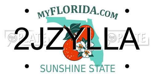 2JZYLLA Florida License Plate