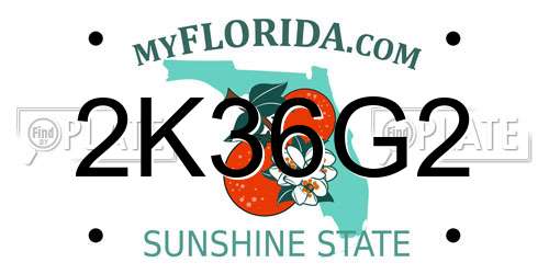 2K36G2 Florida License Plate
