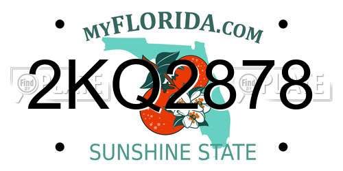 2KQ2878 Florida License Plate