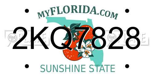 2KQ7828 Florida License Plate