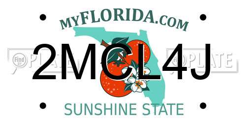 2MCL4J Florida License Plate