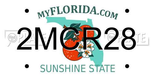 2MCR28 Florida License Plate