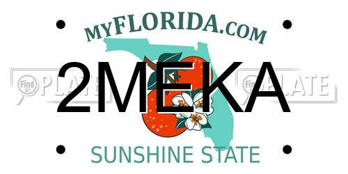 2MEKA Florida License Plate