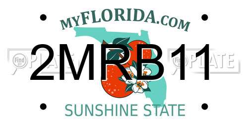 2MRB11 Florida License Plate