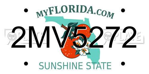 2MV5272 Florida License Plate