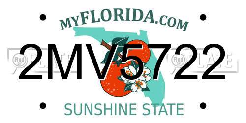 2MV5722 Florida License Plate
