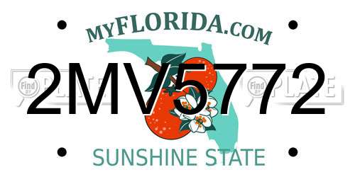 2MV5772 Florida License Plate